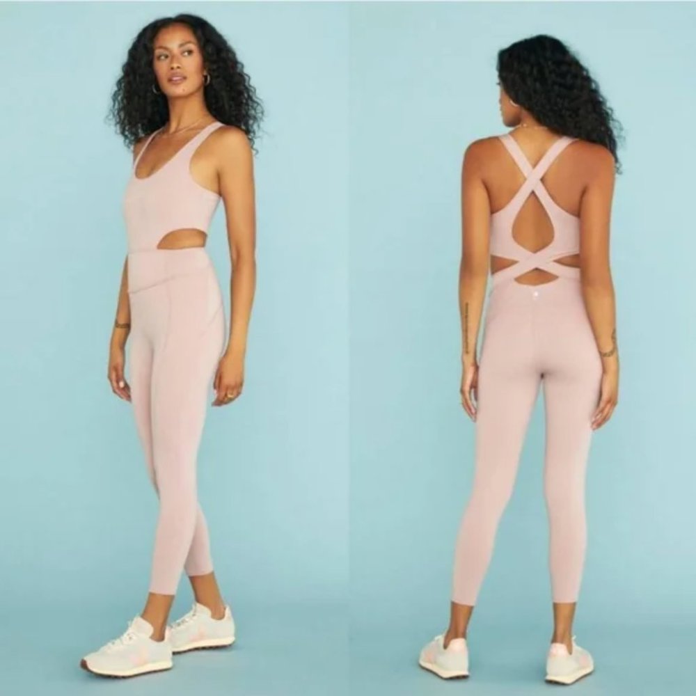 Free People active pink jumpsuit